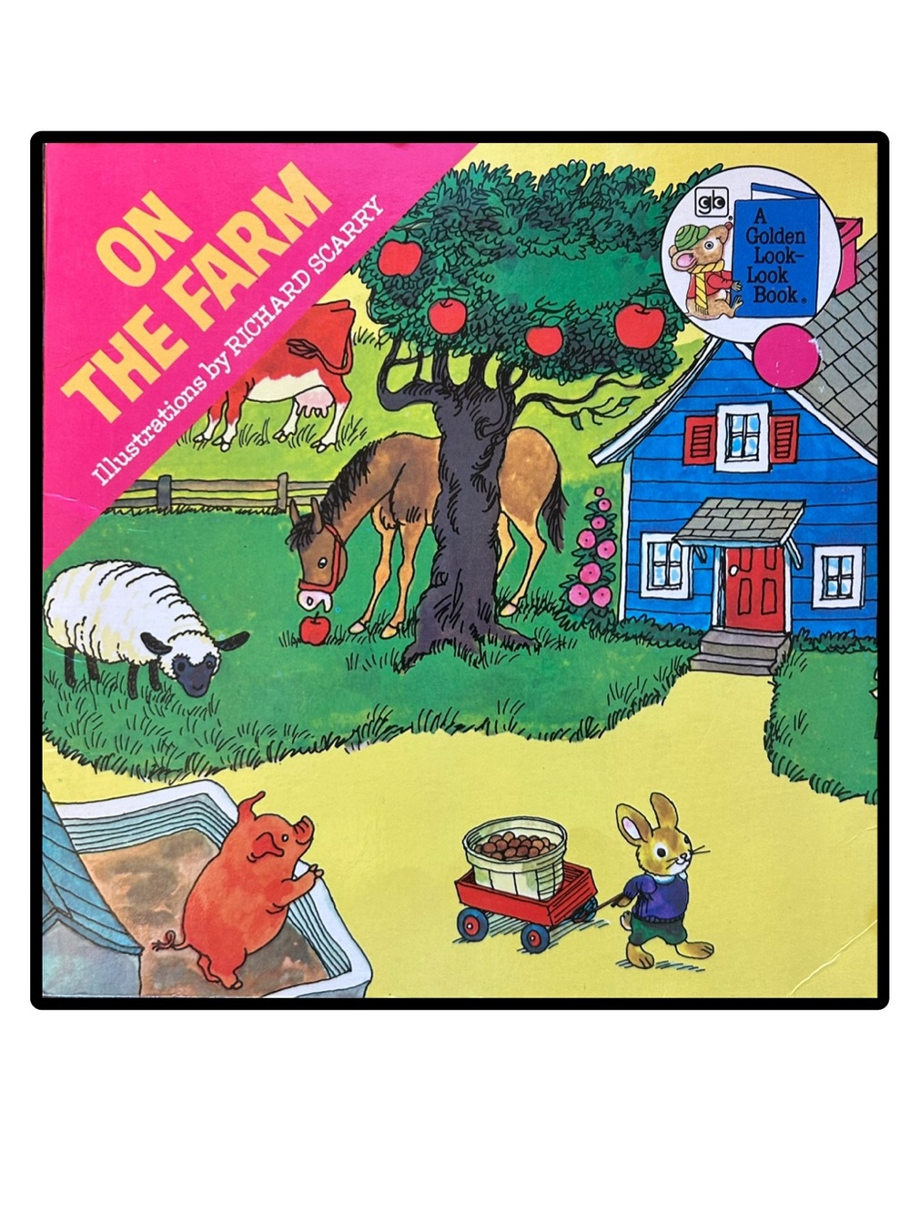 On The Farm Vintage 1976 Richard Scarry A Golden Look Look Book